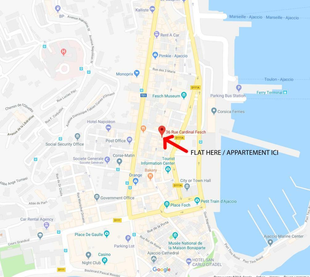 **** Very Central Ajaccio 36 Rue Fesch, Cosy Flat In City Center Pedestrian Street, Up To 4 People **** Luaran gambar